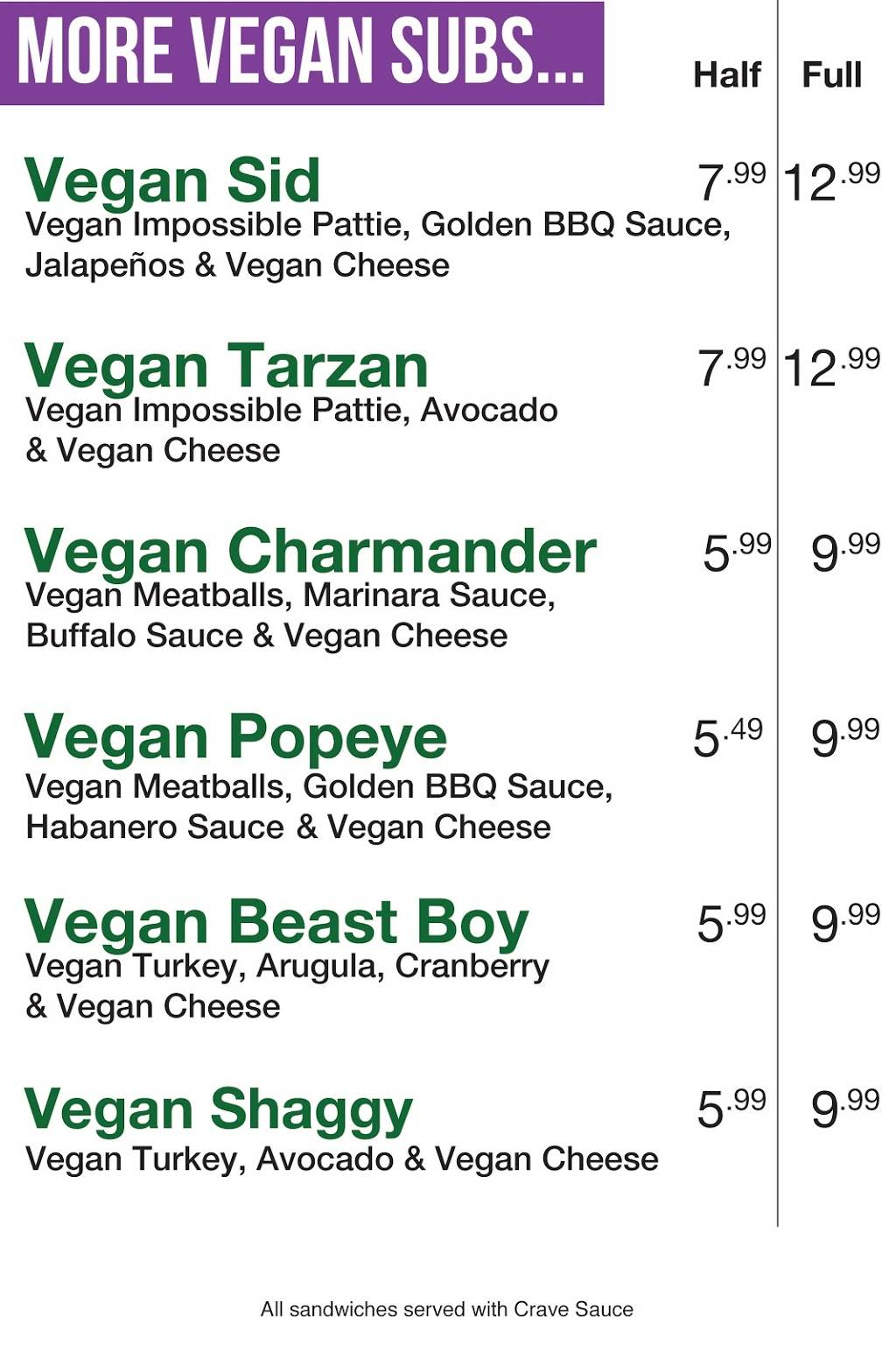 Crave Subs (Berkeley) | restaurant | 2136 Center St, Berkeley, CA 94704, USA | 5108332137 OR +1 510-833-2137