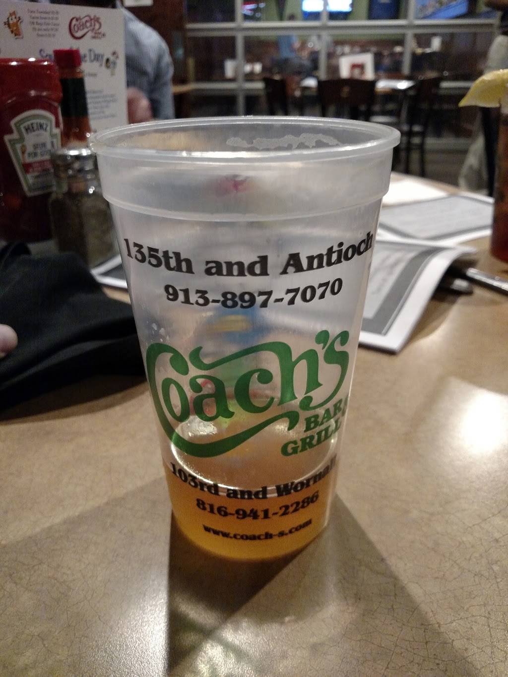 Coachs Bar & Grill | restaurant | 9089 W 135th St, Overland Park, KS 66221, USA | 9138977070 OR +1 913-897-7070