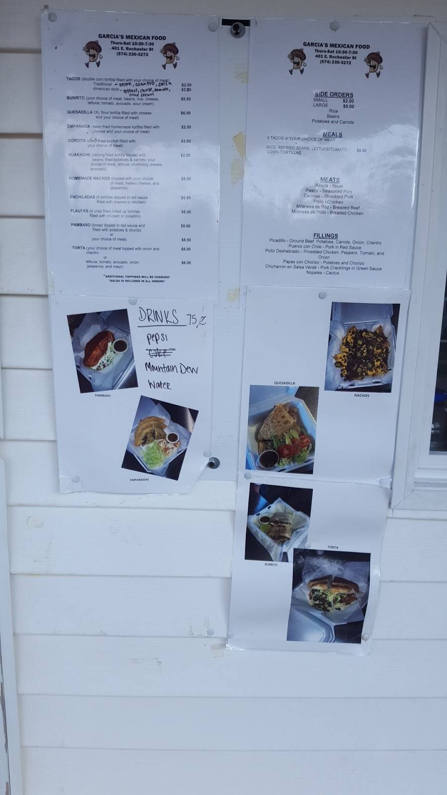 Garcias Mexican Food | restaurant | 401 E Rochester St, Akron, IN 46910, USA | 5742303272 OR +1 574-230-3272