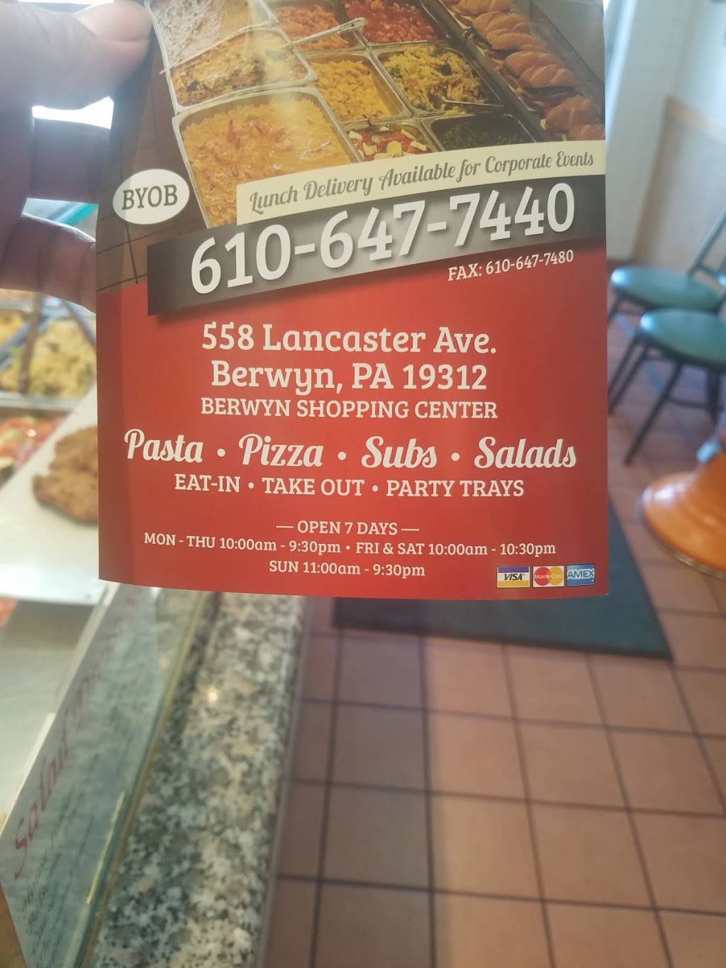 Bravissimo Pizza & Pasta | restaurant | 558 Lancaster Ave, Berwyn, PA 19312, USA | 6106477440 OR +1 610-647-7440