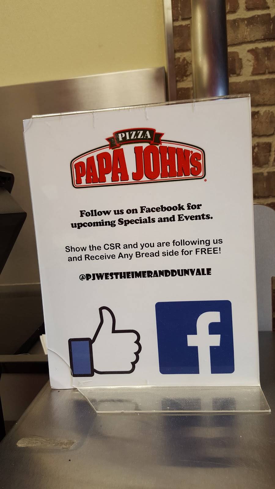 Papa Johns Pizza | restaurant | 8588 Westheimer Rd, Houston, TX 77063, USA | 7139787272 OR +1 713-978-7272