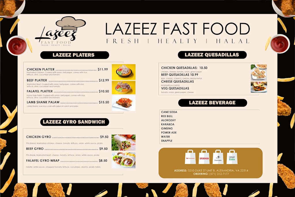 Lazeez fast food | restaurant | side entrance, 3210 Duke St UNIT B (2nd floor, Alexandria, VA 22314, USA | 5713127177 OR +1 571-312-7177