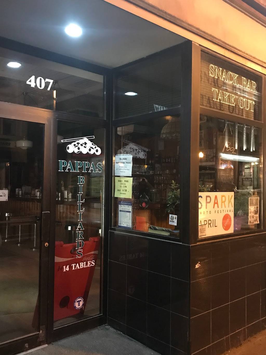 Pappas Billiards | meal takeaway | 407 George St N, Peterborough, ON K9H 3R4, Canada | 7057729010 OR +1 705-772-9010