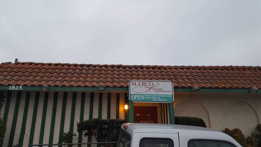 Marco Italian Restaurant | restaurant | 1825 E Vista Way, Vista, CA 92084, USA | 7607581870 OR +1 760-758-1870