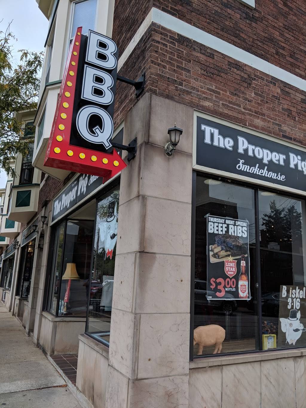 The Proper Pig Smokehouse | restaurant | 17100 Detroit Ave, Lakewood, OH 44107, USA | 4406653768 OR +1 440-665-3768
