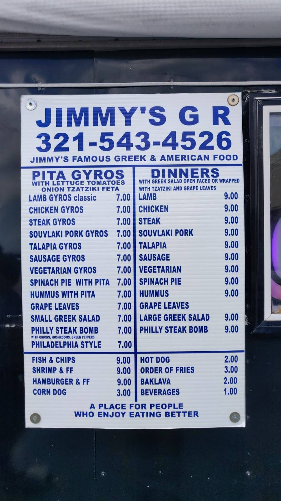 Jimmys GR Original | restaurant | 4020 W New Haven Ave, Melbourne, FL 32904, USA | 3215434526 OR +1 321-543-4526