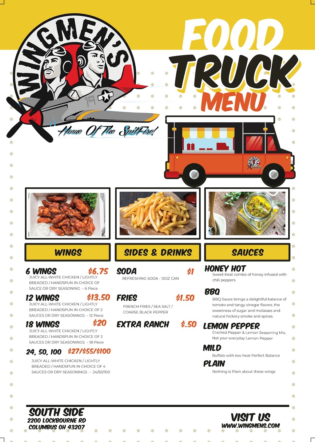 WingMens Food Truck | restaurant | 2200 Lockbourne Rd, Columbus, OH 43207, USA | 6144488718 OR +1 614-448-8718