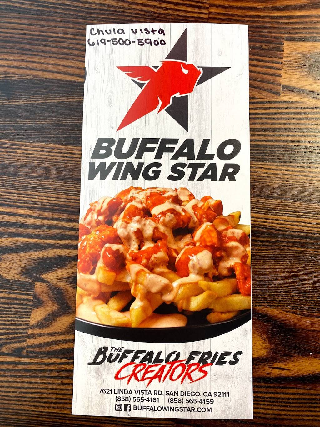 Buffalo wing star | restaurant | 1266 3rd Ave, Chula Vista, CA 91911, USA | 6195005900 OR +1 619-500-5900