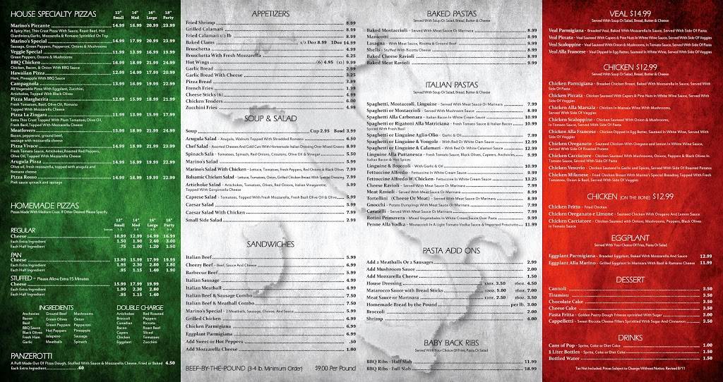 Marinos Pizza & Pasta | restaurant | 2300 E Rand Rd, Arlington Heights, IL 60004, USA | 8473983377 OR +1 847-398-3377