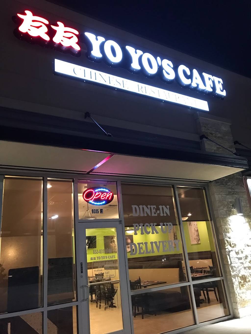 Yo Yos Chinese Cafe | restaurant | 9315 Spencer Hwy Suite F, La Porte, TX 77571, USA | 8328353188 OR +1 832-835-3188