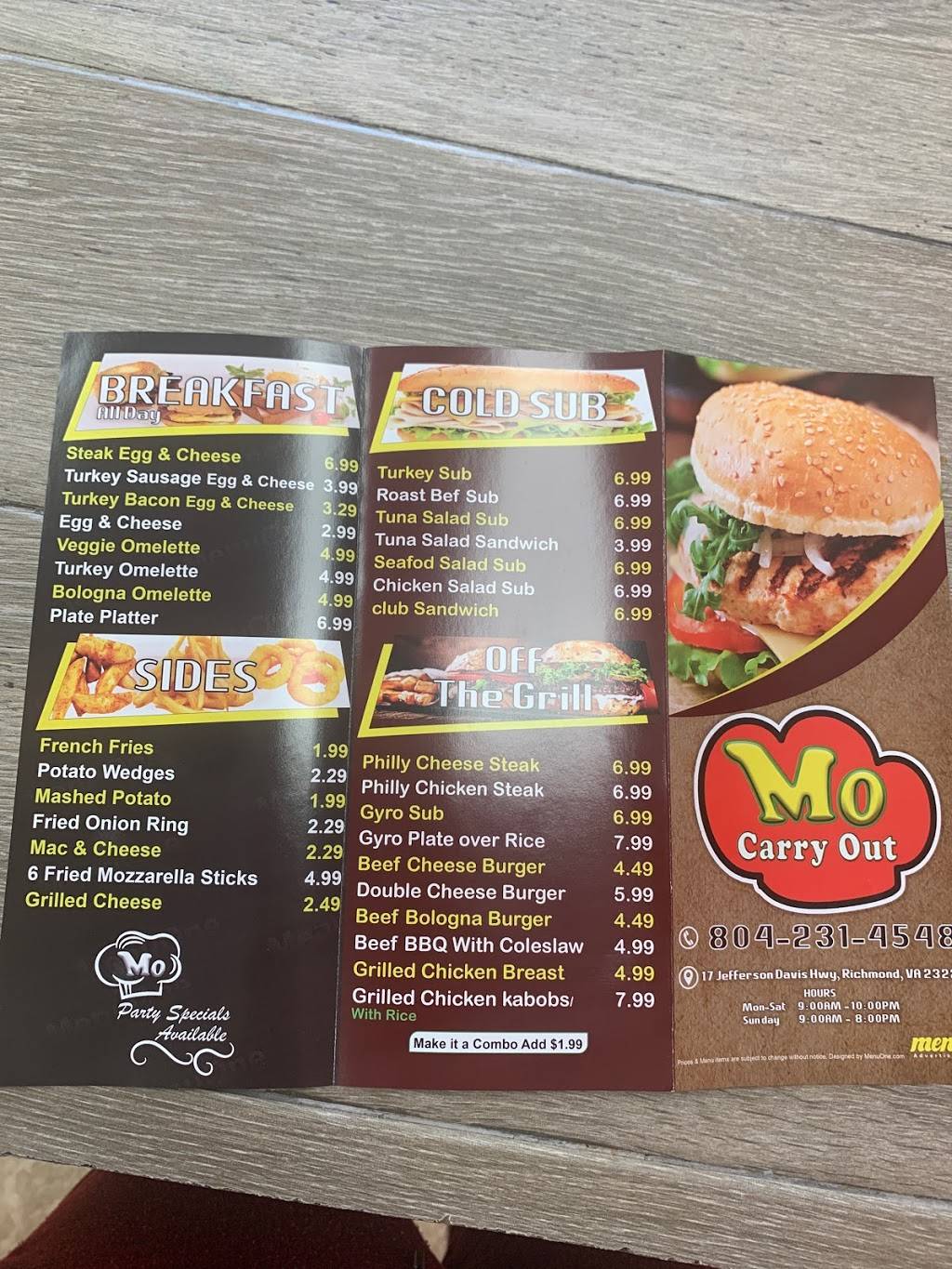 MO Carry Out | restaurant | 17 Jefferson Davis Hwy, Richmond, VA 23224, USA | 8042314548 OR +1 804-231-4548