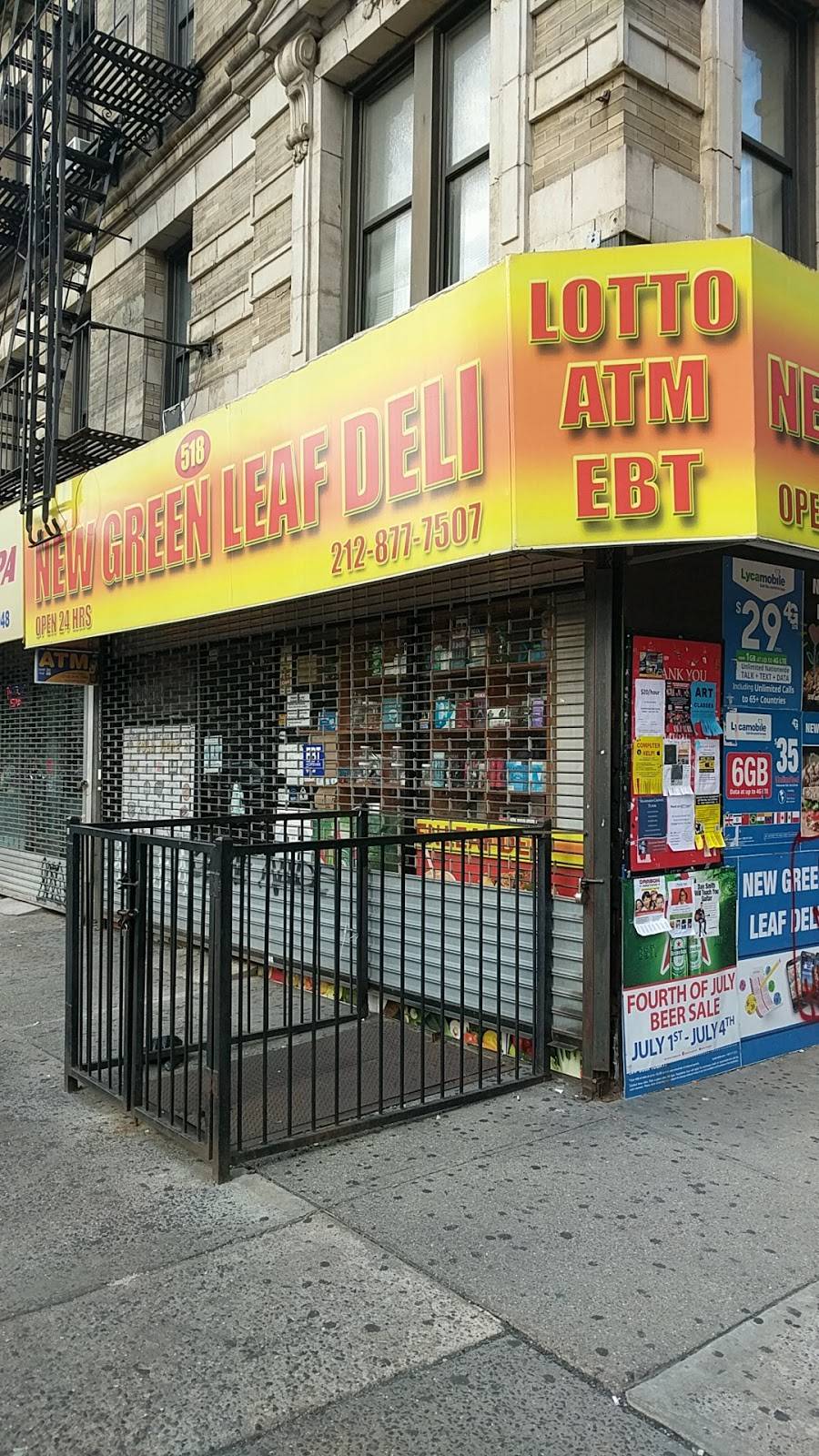 New Green Leaf Deli | meal takeaway | 518 Amsterdam Ave, New York, NY 10024, USA | 2128777507 OR +1 212-877-7507