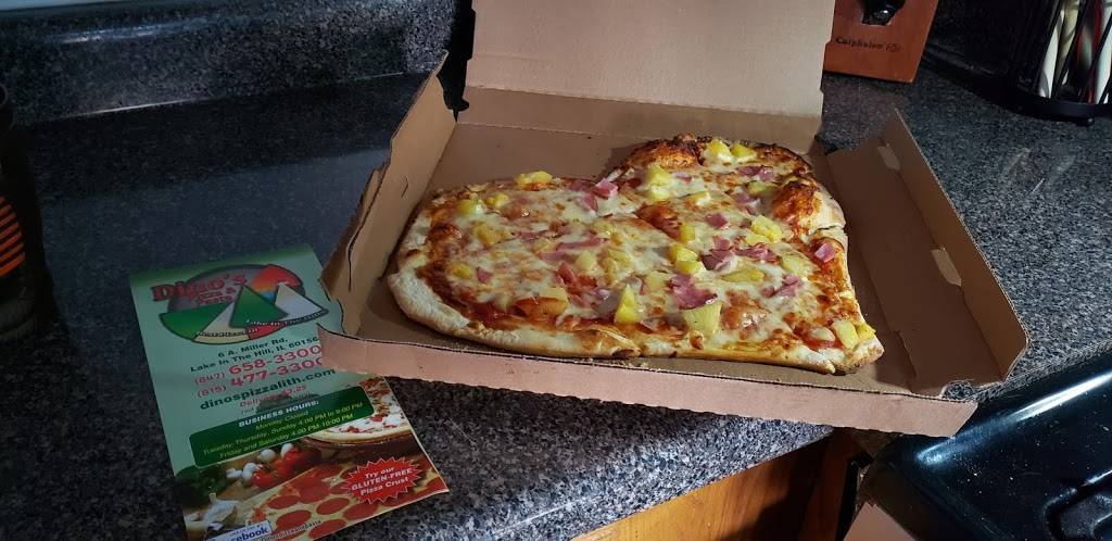 Dinos Pizza & Pasta | restaurant | 6 Miller Rd, Lake in the Hills, IL 60156, USA | 8476583300 OR +1 847-658-3300