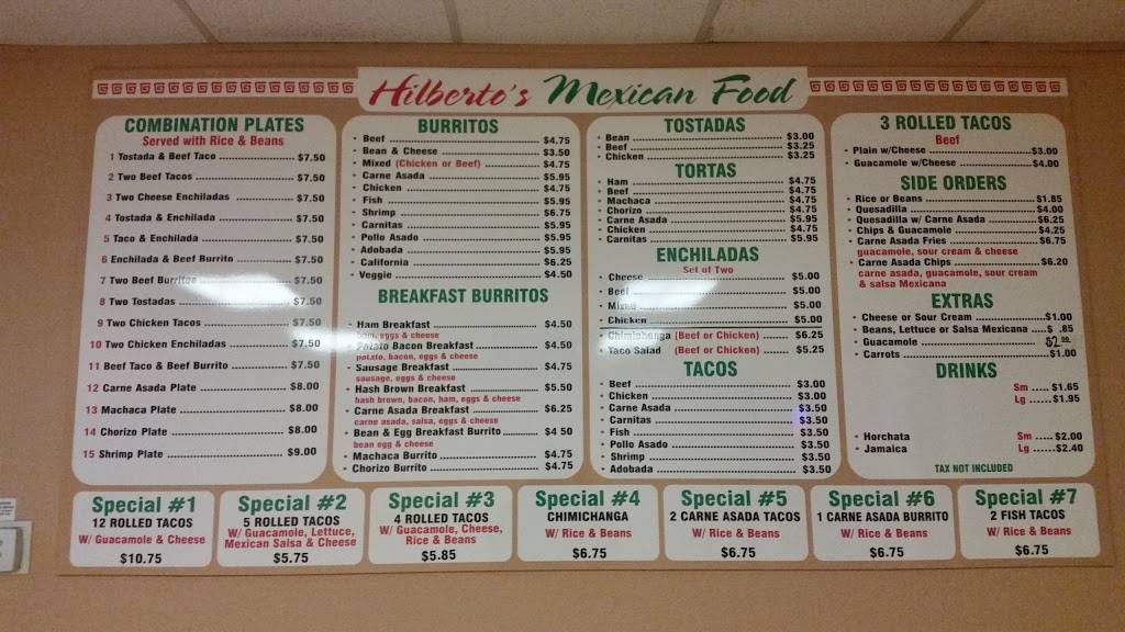 Hilbertos Mexican Food | restaurant | 9805 Prospect Ave, Santee, CA 92071, USA | 6192588313 OR +1 619-258-8313