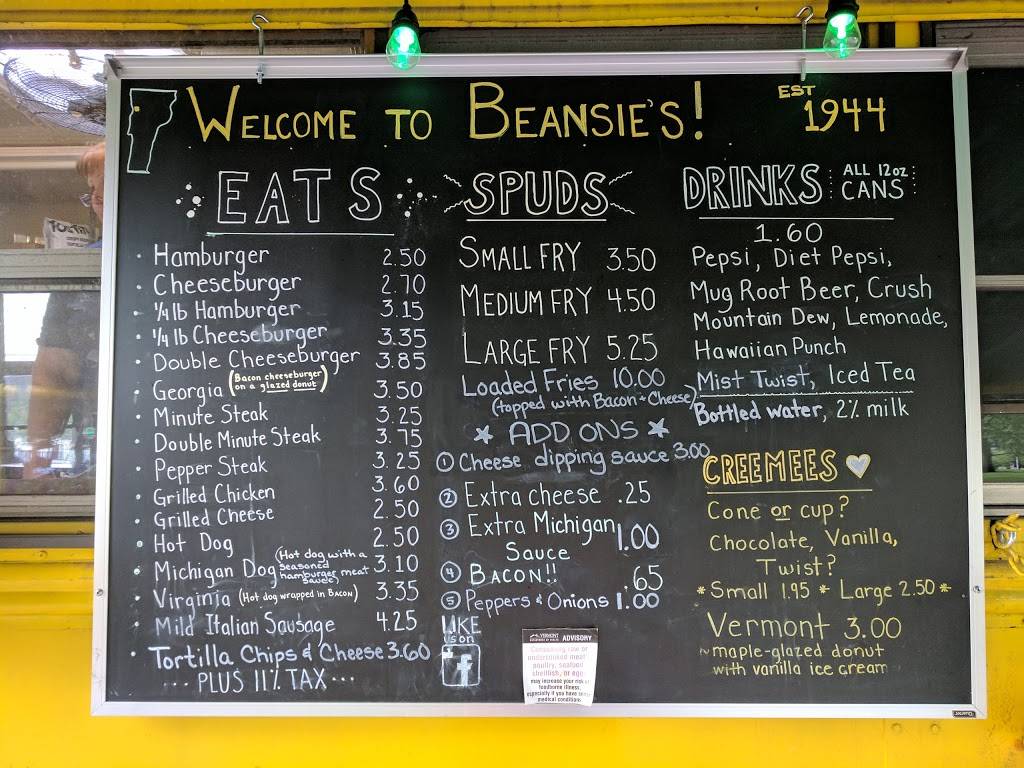 Beansies Bus | restaurant | 1 Sherman St, Burlington, VT 05401, USA | 8023437181 OR +1 802-343-7181