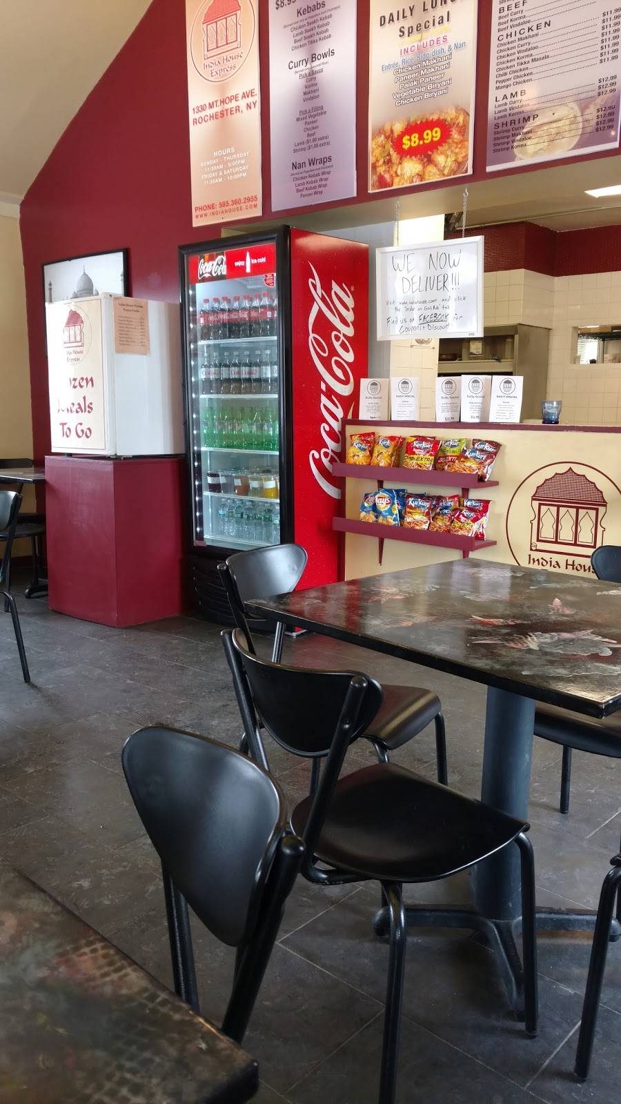 India House Express | restaurant | 1340 Mt Hope Ave, Rochester, NY 14620, USA | 5853602955 OR +1 585-360-2955