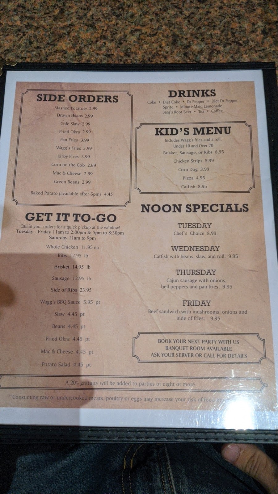 Waggs Bar-B-Q | restaurant | 1223 7th St, Woodward, OK 73801, USA | 5802566721 OR +1 580-256-6721