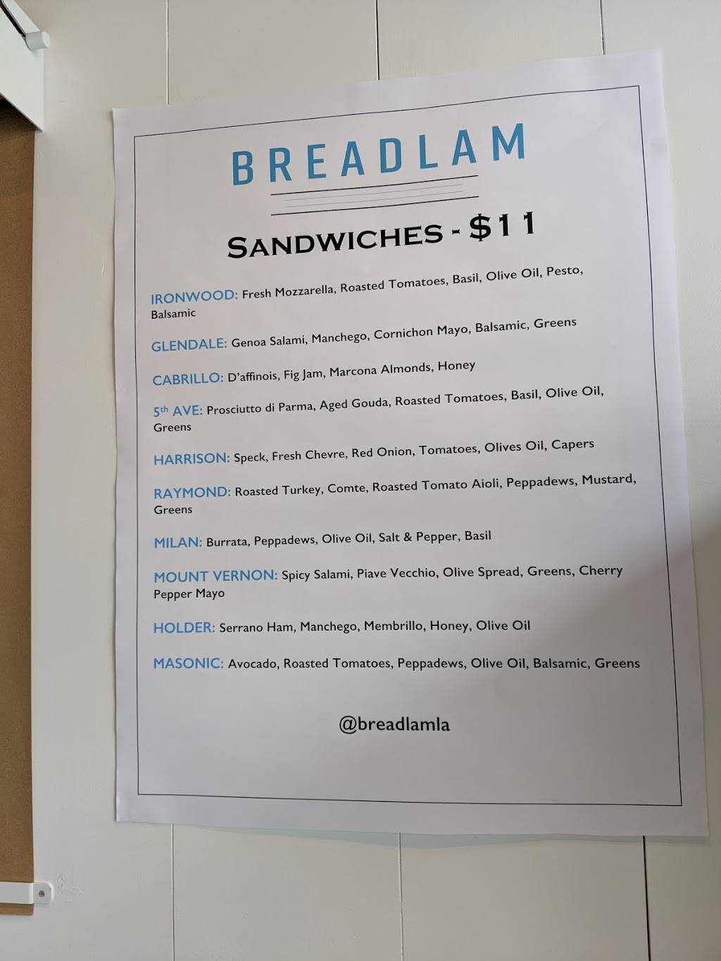 Breadlam | restaurant | 826 E 3rd St, Los Angeles, CA 90013, USA | 2133690237 OR +1 213-369-0237