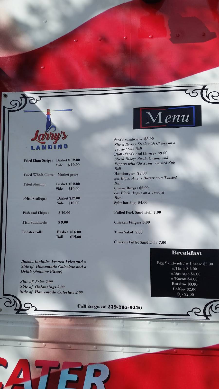 Larrys Landing Food Truck | restaurant | 3584 SW Armellini Ave, Palm City, FL 34990, USA | 2392859520 OR +1 239-285-9520