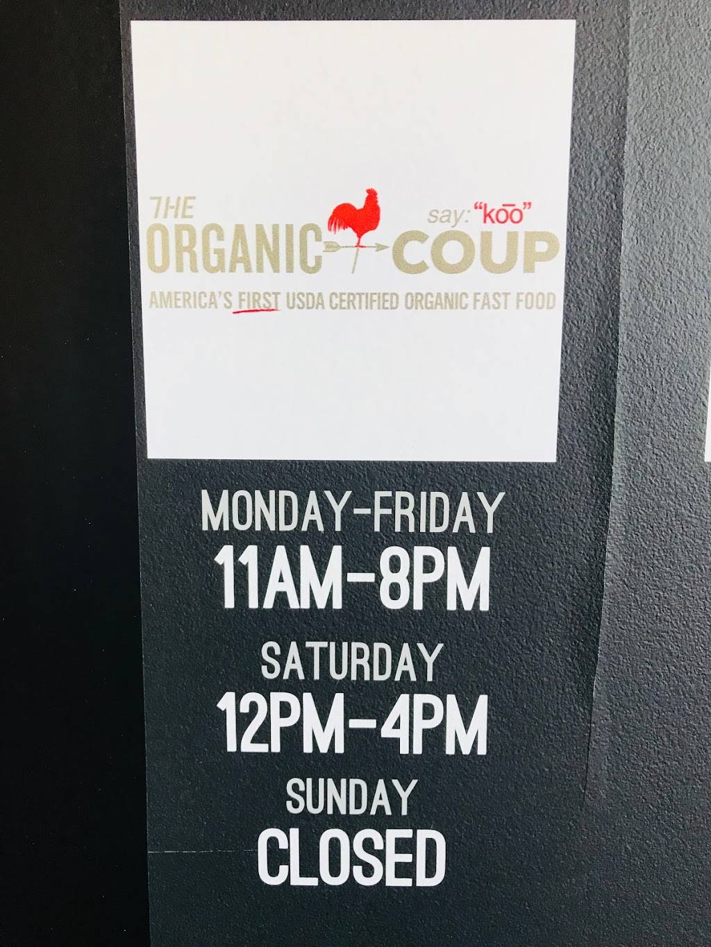 The Organic Coup | restaurant | 1355 Market St suite j, San Francisco, CA 94103, USA | 4156602030 OR +1 415-660-2030