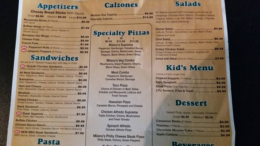 Milanos Pizza | restaurant | 109 S Commerce St, Overton, TX 75684, USA | 9038343087 OR +1 903-834-3087