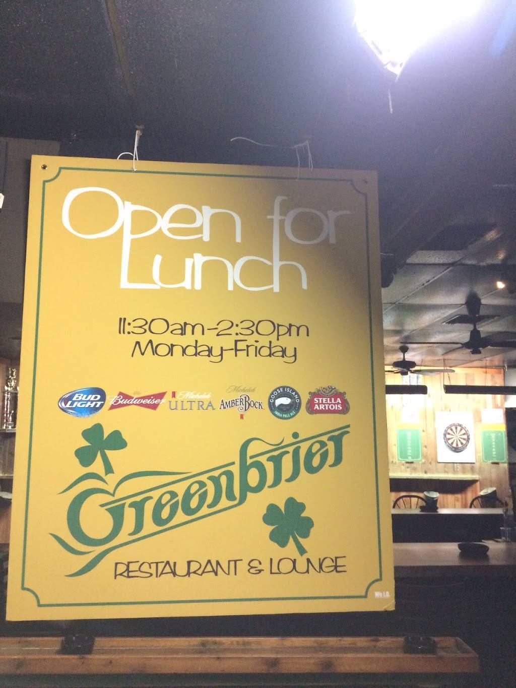 Greenbrier Bar & Restaurant | restaurant | 1100 Powerline Rd, Pompano Beach, FL 33069, USA | 9549727300 OR +1 954-972-7300