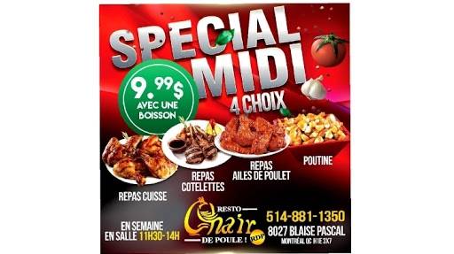 Chair De poule RDP | restaurant | 8027 Avenue Blaise Pascal et, Boulevard Armand-Bombardier, Montréal, QC H1E 3X7, Canada | 5148811350 OR +1 514-881-1350