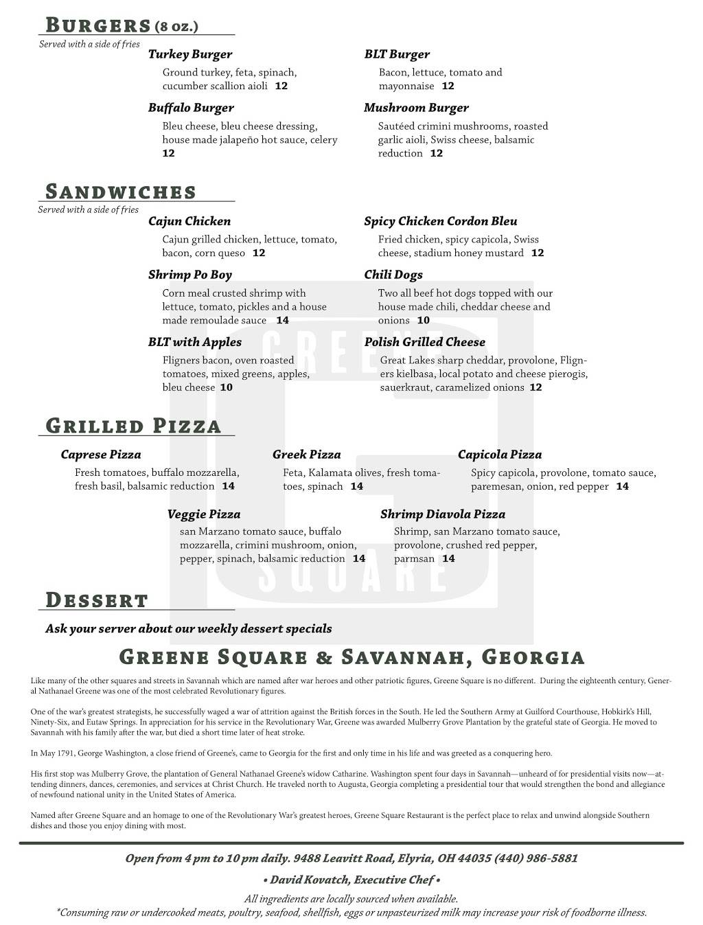 Greene Square Restaurant | restaurant | 9488 Leavitt Rd, Elyria, OH 44035, USA | 4409862020 OR +1 440-986-2020